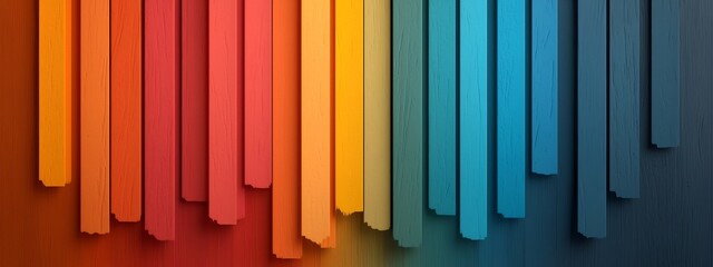 Poster - Visually captivating showcasing the frequency content of a musical composition through a dynamic multicolored color spectrum and gradient design  This abstract