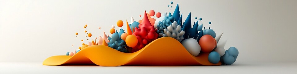 Poster - a 3d rendered diagram illustrating the dynamic frequency response patterns of a population s reactio