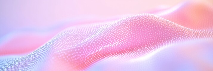 Poster - Serene Pastel Digital Landscape with Abstract Geometric Patterns