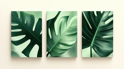 Sticker - Green Leaf Paintings Wall