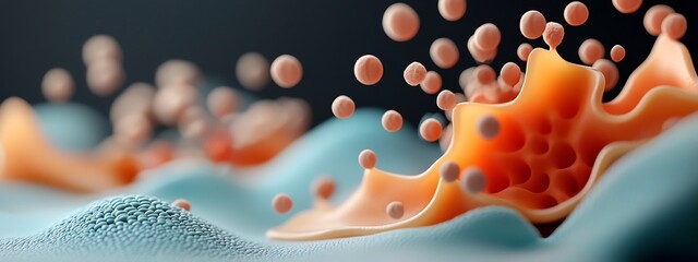 Poster - 3d rendered diagram illustrating the frequency response of a population to changes in temperature th