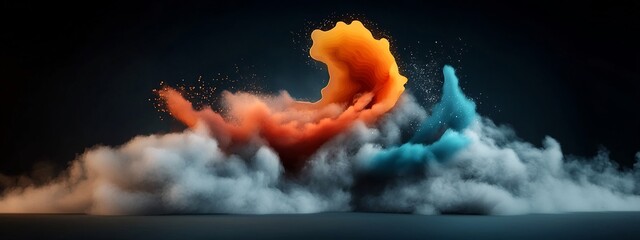 Poster - Vibrant depicting the dynamic animation of a wave packet undergoing interference and producing mesmerizing beats at certain frequencies