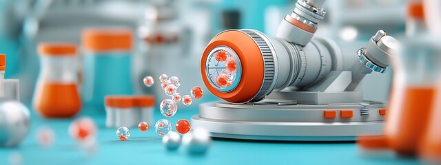 Poster - Advanced Mass Spectrometer Meticulously Measuring the Frequency of Molecular Ions in a State of the Art Scientific Laboratory for Precise Chemical Analysis and Identification
