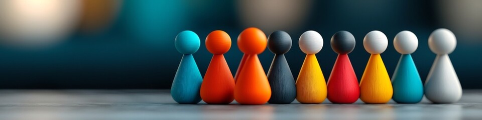 Poster - vibrant 3d visualization of educational attainment levels in a population colorful geometric shapes 