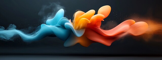 Poster - Animated depicting a wave packet interacting with a medium and producing resonance at certain frequencies showcasing the dynamic fluid like movement vibrant colors