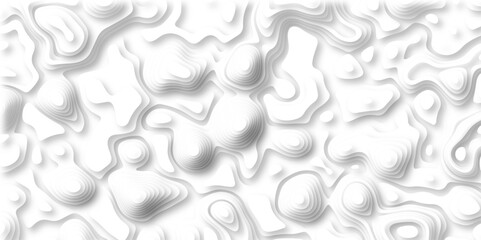 Poster - paper cut 3d render topography abstract, beautiful white background. geometric map relief texture wi