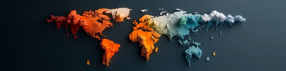 Poster - dynamic showcasing the frequency distribution of urbanization rates across different countries and r