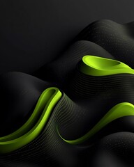 Poster - Enigmatic Pulsing Geometric Backdrop in Surreal 3D Render