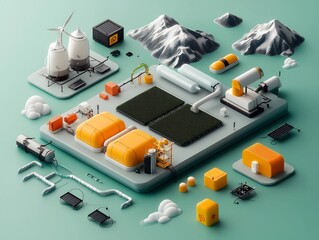 Poster - Floating Offshore Algae Farm with Expansive Aquatic Cultivation Tanks and Modular Renewable Energy Infrastructure