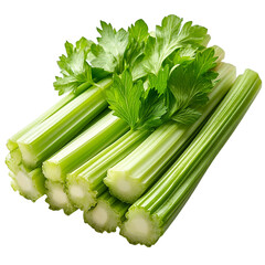 Wall Mural - Fresh Green Celery Stalks with Leaves Healthy Vegetable Culinary Ingredient Raw Food