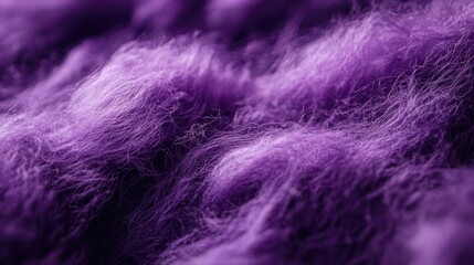 Poster - Close-Up of Soft and Fluffy Purple Fabric Texture with Contrasting Light and Shadows for Artistic and Textural Background Use in Design Projects