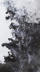 Wall Mural - cosmic nebula portrayed in smoky tendrils abstract on white background seamless looping overlay 4k v