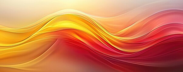 Sticker - Vivid gradient concept. Abstract colorful waves with vibrant hues of orange and red creating a warm atmosphere.