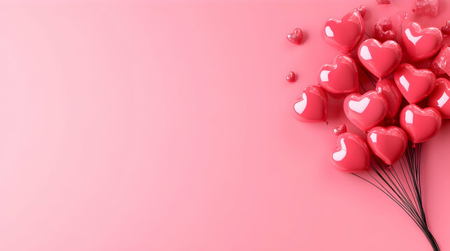 Valentine's Day background featuring a heart pattern and the words 