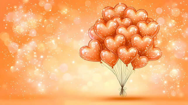 Valentine's Day background featuring a heart pattern and the words 