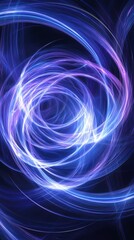Wall Mural - Digital technology purple blue swirl pattern poster background