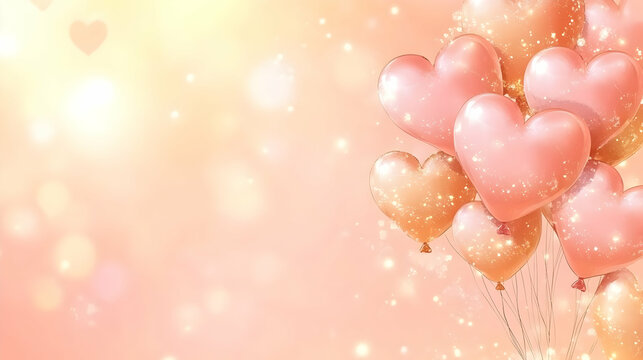 Valentine's Day background featuring a heart pattern and the words 