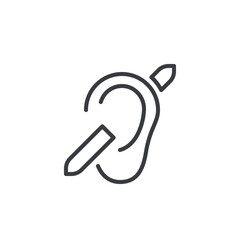 Fototapete - Hearing Loop System line icon