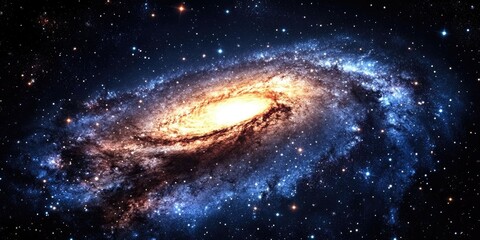 Aufkleber - A breathtaking view of the Milky Way galaxy stretching across the night sky, with bright stars and swirling cosmic clouds in stunning detail