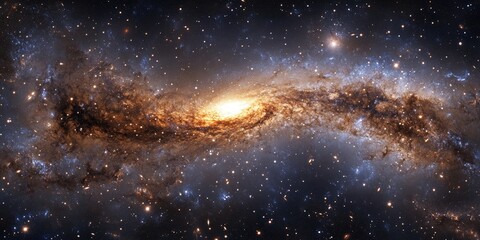 Poster - A breathtaking view of the Milky Way galaxy stretching across the night sky, with bright stars and swirling cosmic clouds in stunning detail