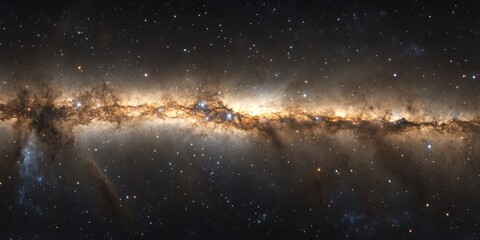 Aufkleber - A breathtaking view of the Milky Way galaxy stretching across the night sky, with bright stars and swirling cosmic clouds in stunning detail