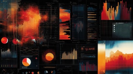 Poster - Engaging Split Collage of Different Data Visualizations and Graphs