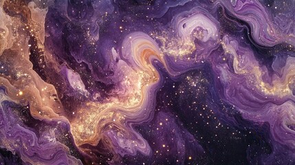 Poster - Elegant Swirling Texture of Light and Color in Cosmic Design