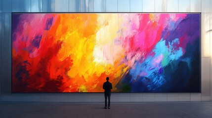 Poster - Dynamic Color Splashes Resembling Modern Abstract Art