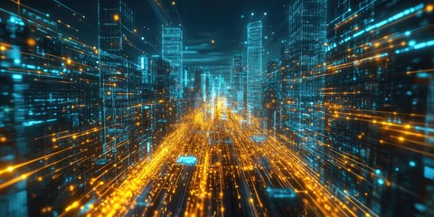 Aufkleber - Digital transformation and automation strategy. Optimizing business processes through cloud computing, customer service improvements, and data-driven decision-making.