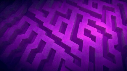 Poster - Intricate Purple Geometric Abstract Background: Modern Digital Art Wallpaper Design