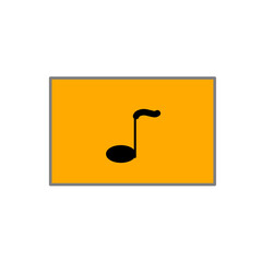 Wall Mural - sound or music file icon with transparent background