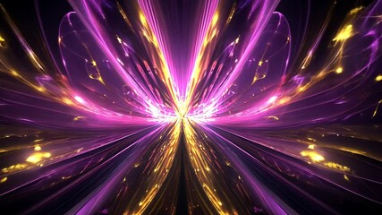Wall Mural - abstract butterfly fractal art: a symphony of purple and gold
