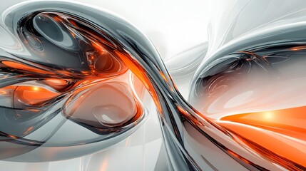 Poster - Dynamic abstract design digital art colorful swirls modern aesthetics artistic viewpoint visual concept