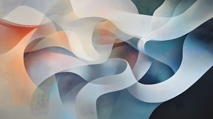 Poster - Fluid abstract motion art digital medium contemporary design soft colors artistic viewpoint modern aesthetics