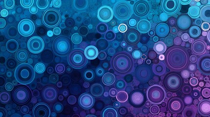 Poster - Dynamic abstract circles digital art colorful background creative design vibrant composition