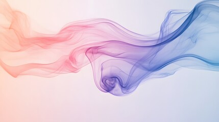 Poster - Flowing colorful smoke patterns abstract art digital design modern aesthetic wide angle visual harmony