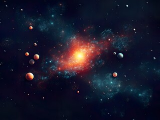 Wall Mural - galaxy and universe light. galaxies sky in space planets and stars beauty of space exploration