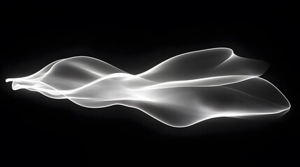 Poster - Dynamic light waves display abstract art digital medium black background artistic perspective visual concepts for creatives