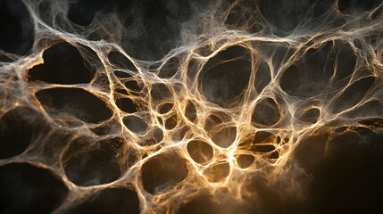 Poster - Dynamic abstract network design digital space visual art dark background close-up connectivity and innovation