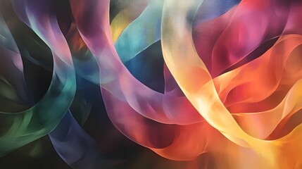 Poster - Flowing colors abstract art gallery digital artwork creative space close-up view vibrant emotions