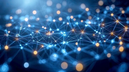 Poster - Abstract Network Connections: Digital Data Visualization, Global Communication and Technological Innovation