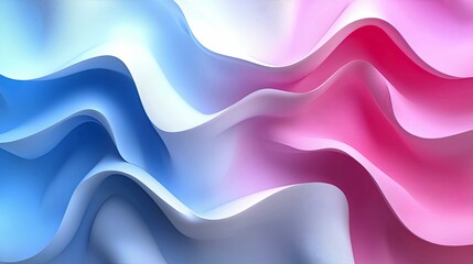 Poster - Abstract Pink and Blue Waves:  A Serene Gradient Background Texture for Modern Designs
