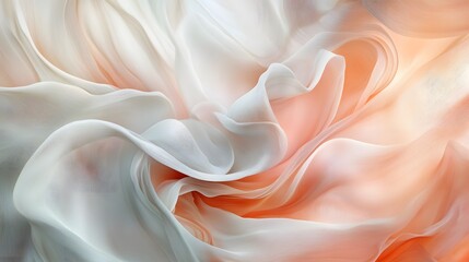 Poster - Fluid abstract art composition studio digital artwork minimalist style close-up color harmony