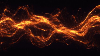 Fototapete - A digital abstract representation of light waves traveling at immense speed through space, with energetic light patterns and motion trails