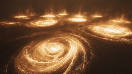 Wall Mural - Galactic swirl phenomenon outer space digital art cosmic environment aerial view abstract concept