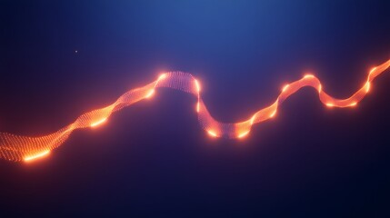 Leinwandbilder - Dynamic light wave motion abstract digital space visual art animation futuristic environment aerial view energy flow concept