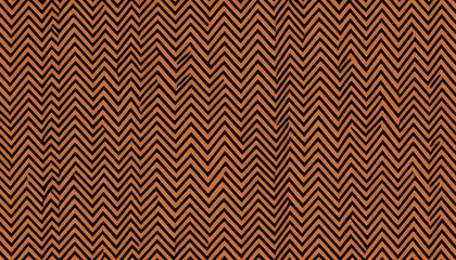 Aufkleber - Abstract Orange and Black Zigzag Pattern Design