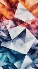 Poster - Geometric shapes blending into vibrant colors abstract art digital canvas colorful environment artistic perspective visual concept for modern design