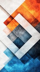 Poster - Geometric shapes blending into vibrant colors abstract art digital artwork contemporary design dynamic composition visual harmony