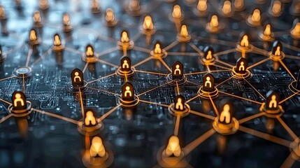 Poster - Global Network: Interconnected Digital World, Communication, and Social Interaction